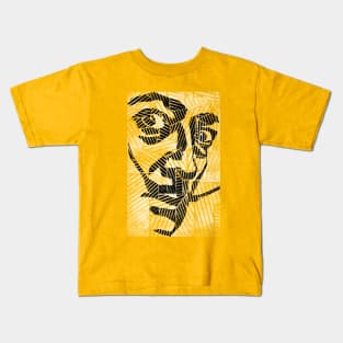 Dali abstract portrait geometric art vintage pop culture Kids T-Shirt